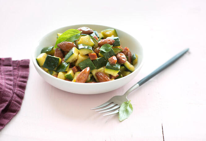 Tupperware Squash med chorizo og mandler