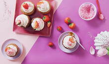Cupcakes m. jordbær og citron