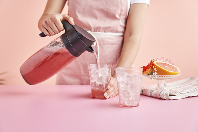 Tupperware Vand med jordbær  og mynte 